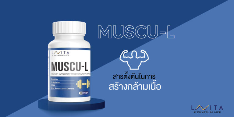 MUSCU-L มีส่วน ช่วยชะลออัตราการลดลงของมวลกล้ามเนื้อให้ช้าลง